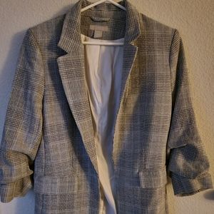 H & M plaid jacket; size medium